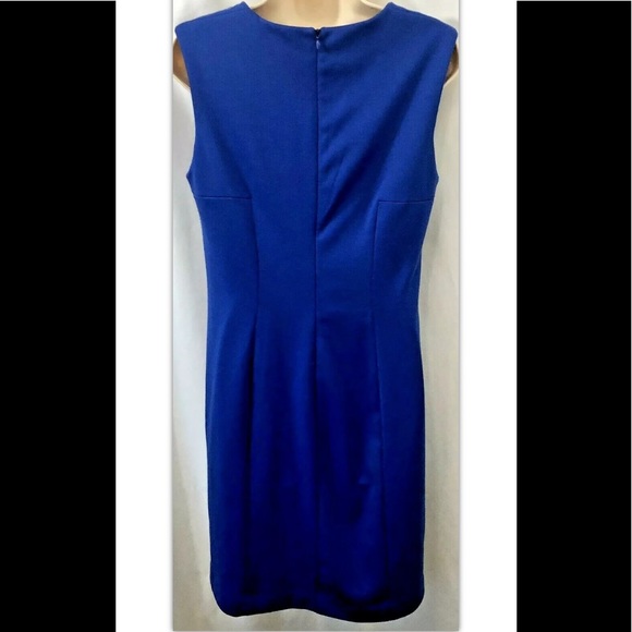 Premise Dresses Blue Laced Shoulders Sheath Dress - Picture 3 of 11